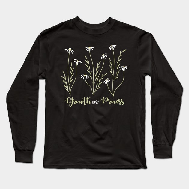 Boho Floral Growth in process Long Sleeve T-Shirt by click2print